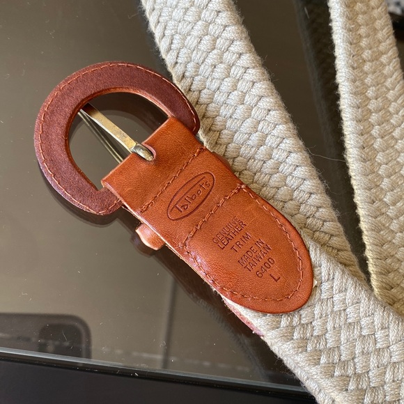 Vintage braided rope belt with leather and brass accents - Picture 3 of 4